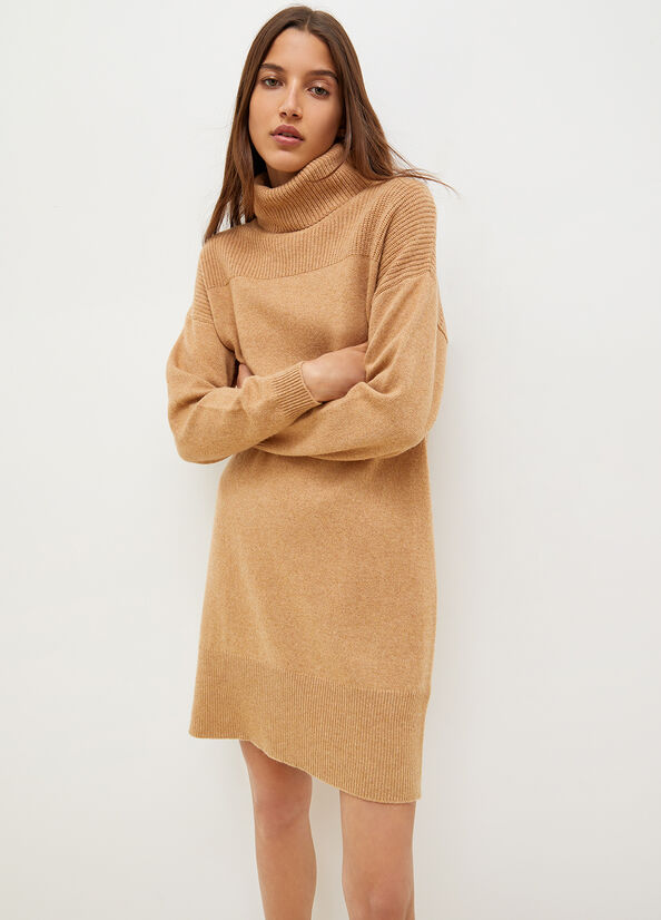 Vestido Liu Jo Knit Turtleneck Mujer Marrones | ZXP-965401