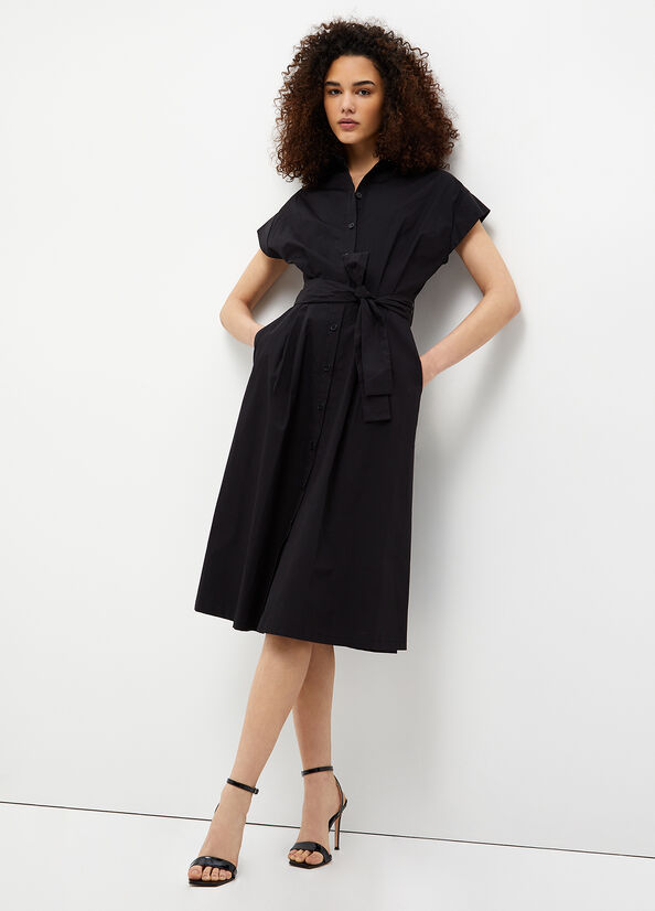 Vestido Liu Jo Poplin Mujer Negras | IVQ-081264