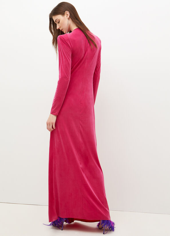 Vestido Liu Jo Stretch Jersey Cocktail Mujer Fucsia | NDC-708624