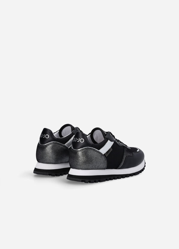 Zapatillas Liu Jo Brighty Mesh Mujer Negras | BYJ-390178