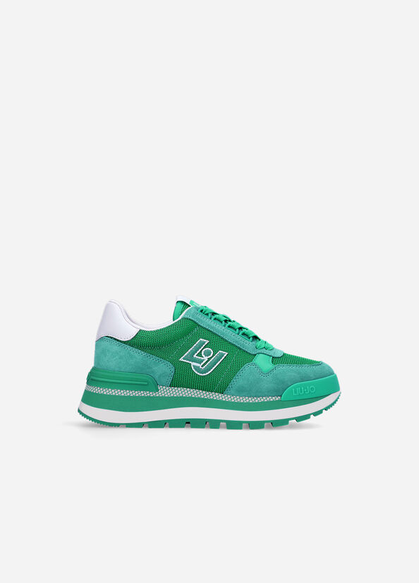 Zapatillas Liu Jo Brighty Mesh Mujer Verde | HER-679435