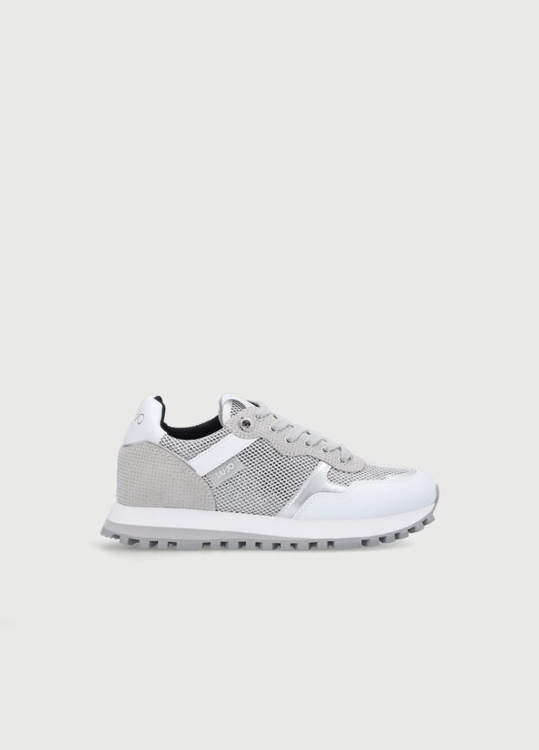 Zapatillas Liu Jo Mesh Lamé Mujer Gris | ERA-092341