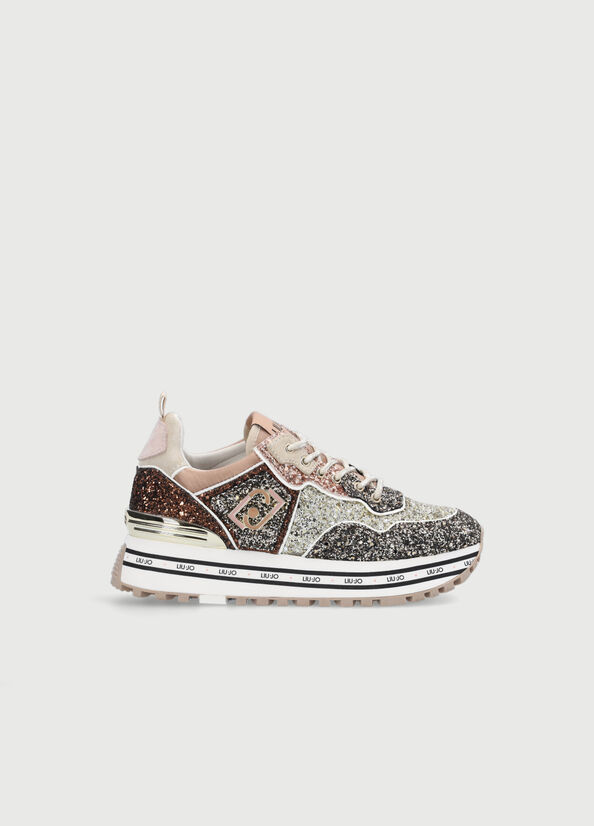 Zapatillas Liu Jo Plataforma With Glitter Mujer Multicolor | TIA-208436