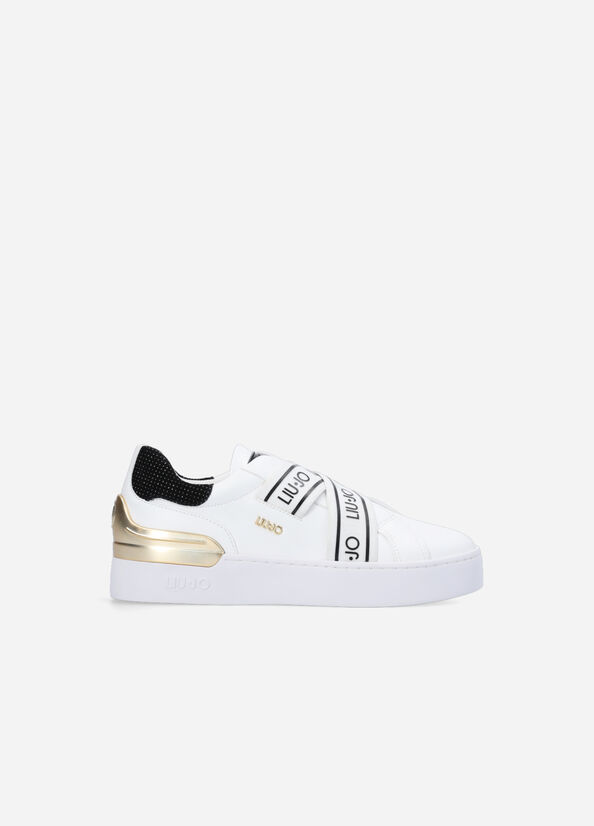 Zapatillas Liu Jo Slip Ons With Logo Mujer Blancas | XGU-286475