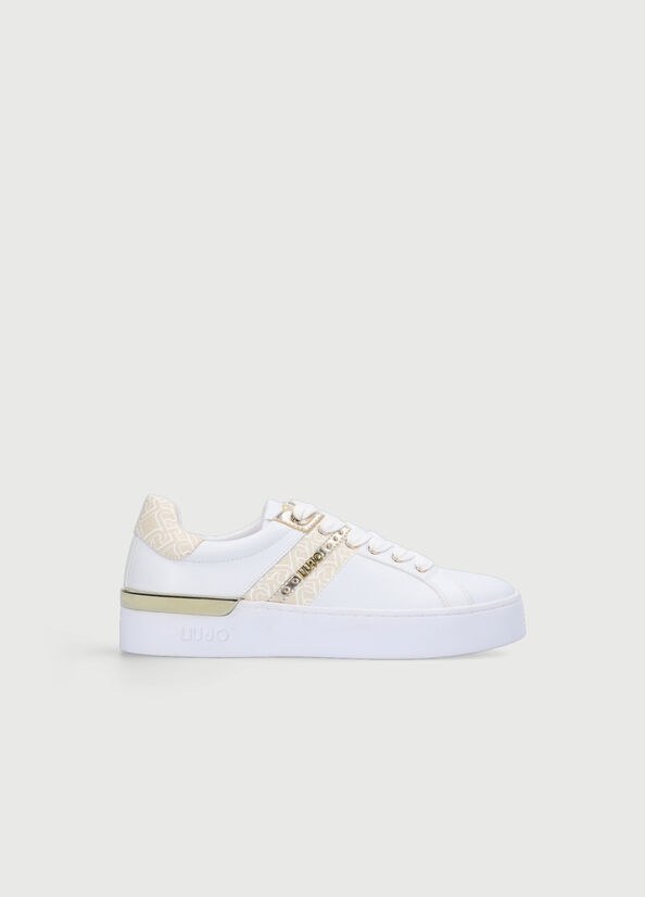 Zapatillas Liu Jo With Monogram Detail Mujer Blancas | DWE-940172