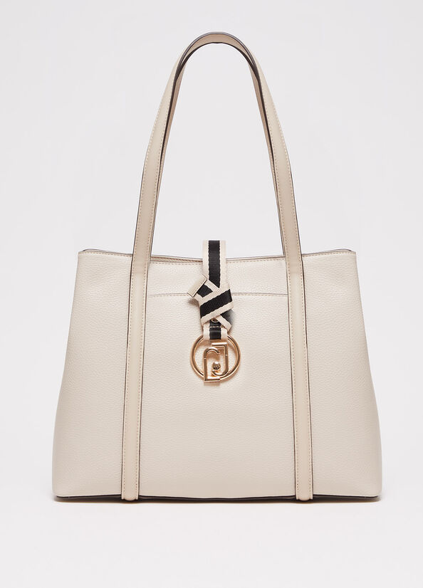 Bolsa De Hombro Liu Jo Eco-Friendly Mujer Beige | RGX-035871