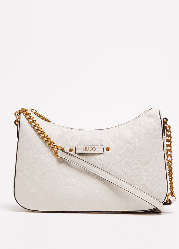 Bolsa De Hombro Liu Jo Eco-Friendly Shoulder Mujer Blancas | MIZ-357018