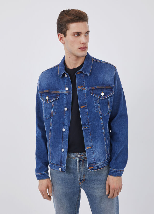 Chaquetas Liu Jo Denim Hombre Azules | DNE-731685