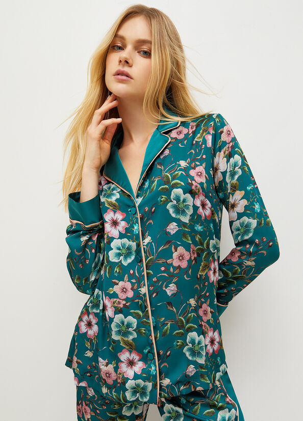 Chaquetas Liu Jo Floral Mujer Verde | JXR-618395