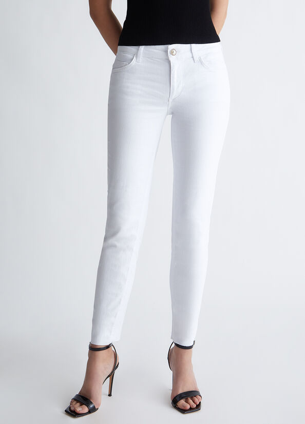 Jeans Skinny Liu Jo Bottom Up Mujer Blancas | OEH-172890