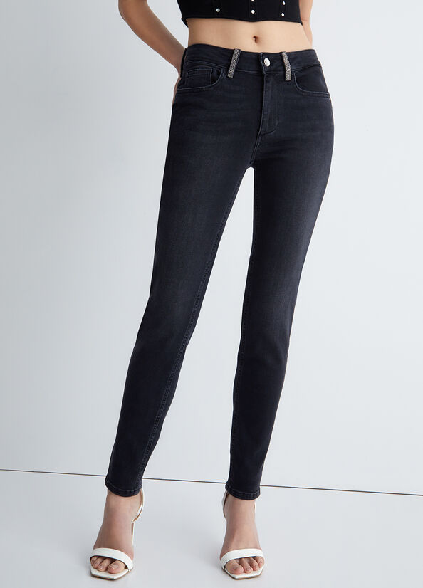 Jeans Skinny Liu Jo Bottom Up Mujer Negras | PVQ-089327