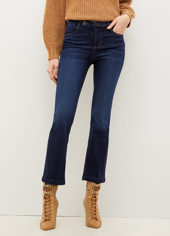 Jeans Straight Liu Jo Bottom Up Mujer Azules | LMA-624975