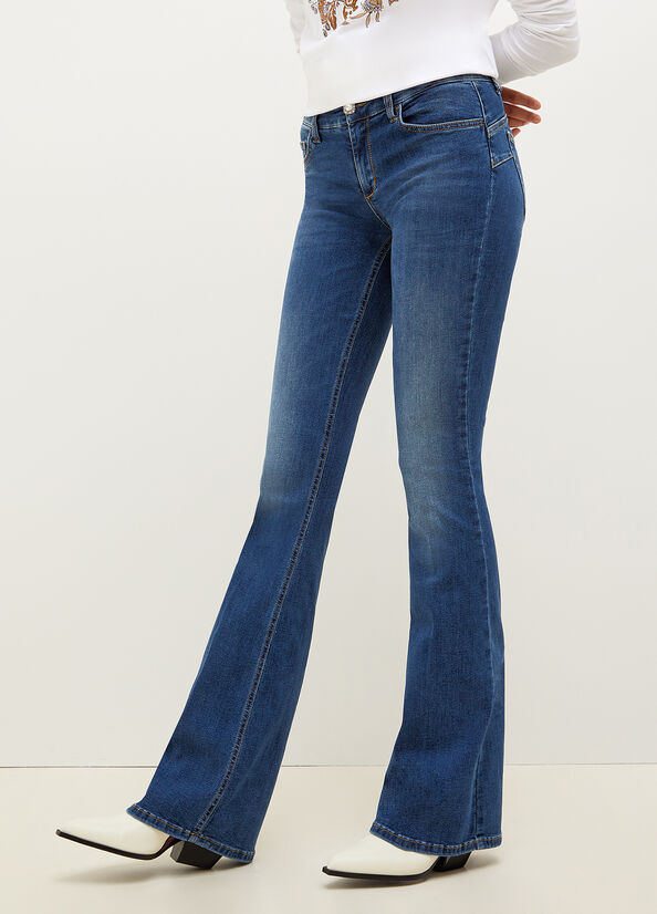 Jeans Straight Liu Jo Eco-Friendly Mujer Azules | JEP-012487