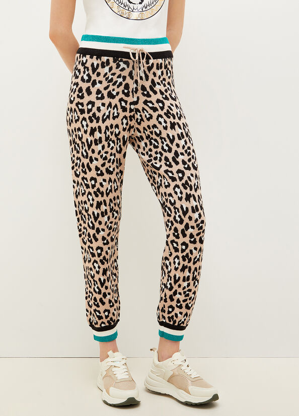 Pantalones Liu Jo Animal-Print Jogging Mujer Marrones | CWU-301827