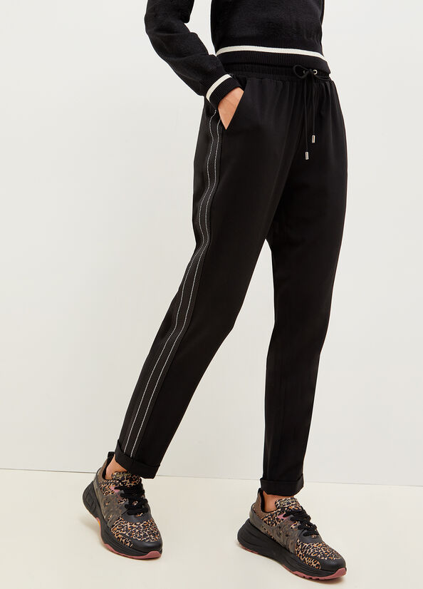 Pantalones Liu Jo Eco-Friendly Jogging Mujer Negras | XBI-260978