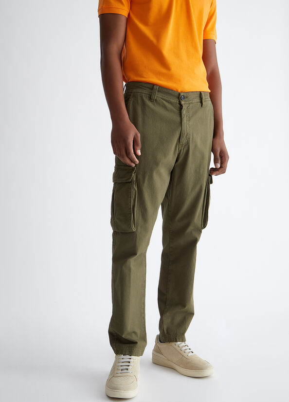 Pantalones Liu Jo Regular Fit Cargo Hombre Verde | VOD-468523