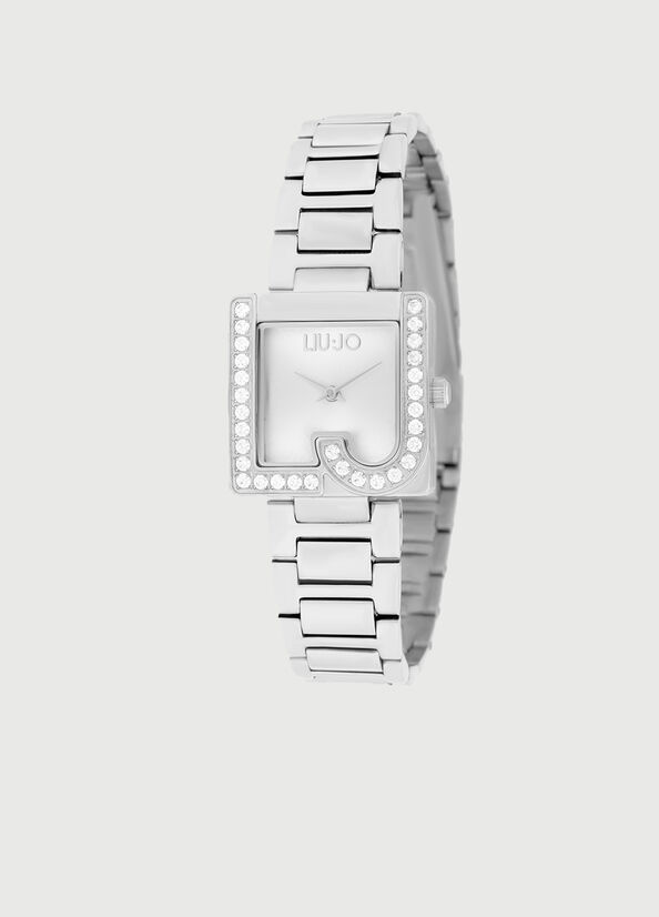 Relojes Liu Jo Steel With Logo Mujer Plateadas | KAE-957283