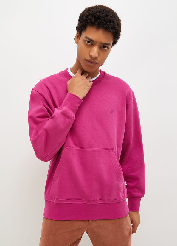 Suéteres Liu Jo Crew Neck Hombre Fucsia | DPJ-653279