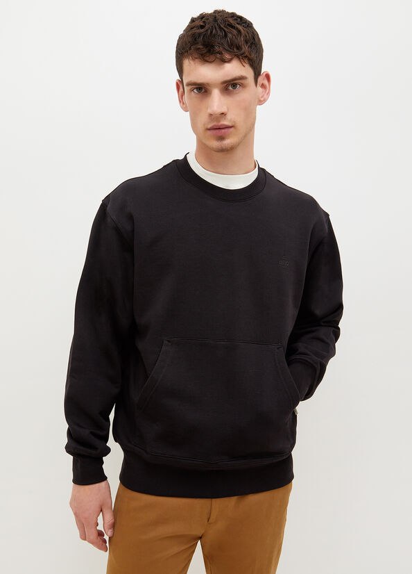 Suéteres Liu Jo Crew Neck Hombre Negras | VRQ-431208