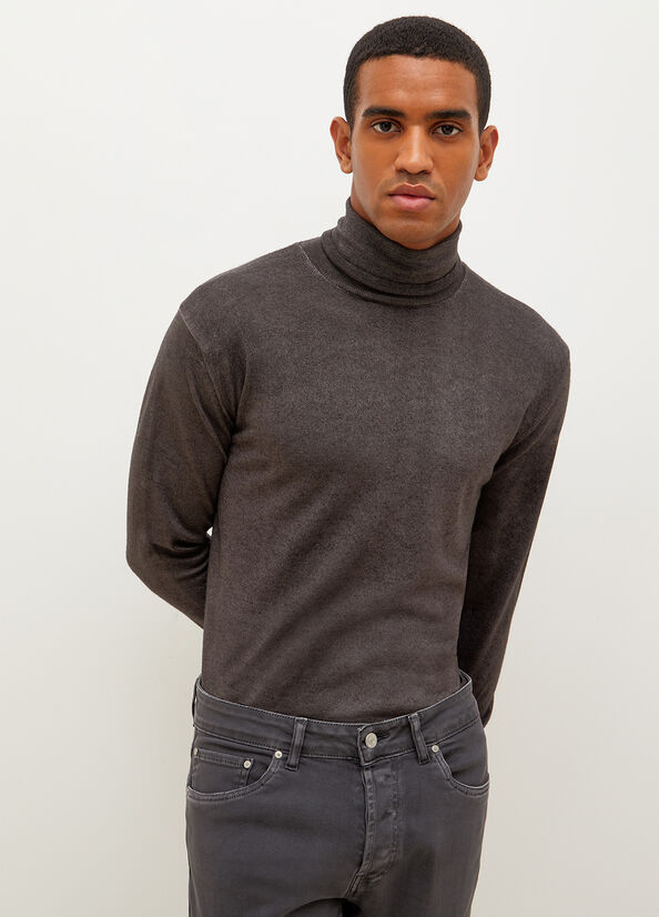 Suéteres Liu Jo Pure Turtleneck Hombre Gris Oscuro | CEV-592087