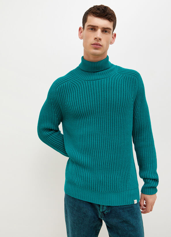 Suéteres Liu Jo Woollen Turtleneck Hombre Verde | OFE-024173