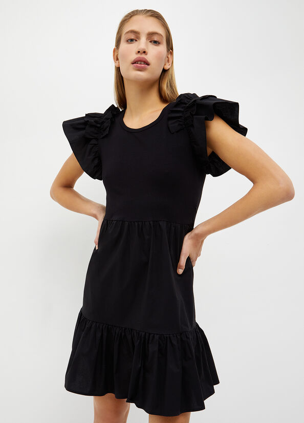 Vestido Liu Jo Algodon Mujer Negras | TOH-783420