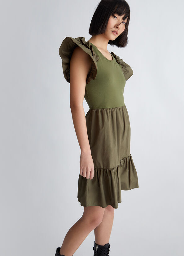 Vestido Liu Jo Algodon Mujer Verde Oliva | WGZ-738125